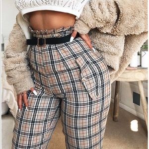 NWOT Size 6 check plaid trousers